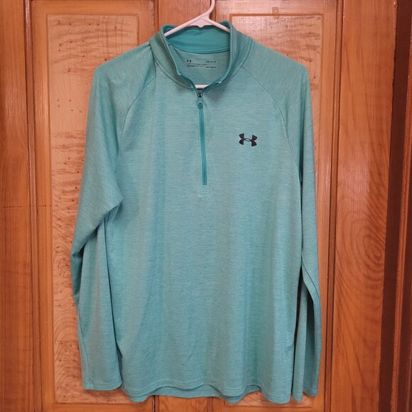 Under Armour Men's Tech 1/4 Zip Pullover Teal Athletic - Picture 1 of 3